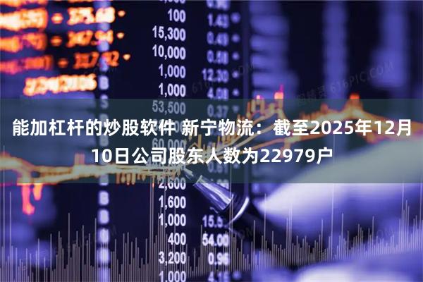 能加杠杆的炒股软件 新宁物流：截至2025年12月10日公司股东人数为22979户