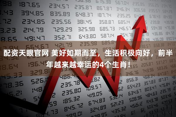 配资天眼官网 美好如期而至，生活积极向好，前半年越来越幸运的4个生肖！